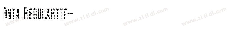 Anta Regularttf字体转换